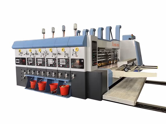 Corrugated Carton Box Making Flexo Four Colors Printing Machine
