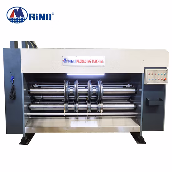Lead Edge Feeding Paper Cardboard Automatic 2 Color Flexo Printing Machine Flexo Printer with Slotter Die Cutter for Corrugated Carton Box Manufacturing Factory